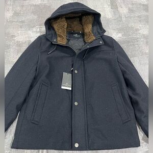 Andrew Marc New York Navy Blue Coat for Men